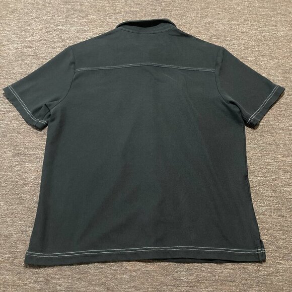 Tommy Bahama Island Zone Supima Cotton Shirt Mens M Black Short Sleeve Button - Picture 2 of 8